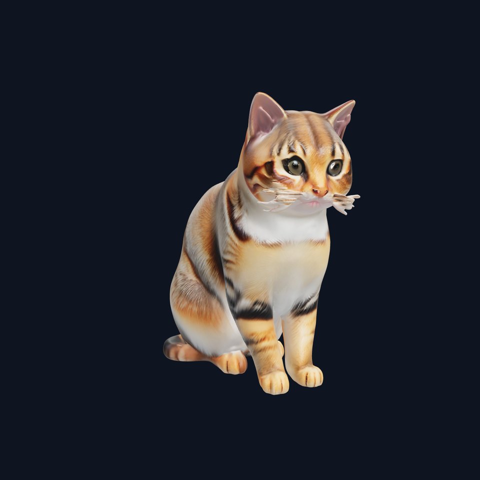 Realistic Domestic Cat D model pack